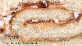  Presentation with swiss roll - Amazing slide deck having photo-of-close-up backdrop and a lemonade colored foreground