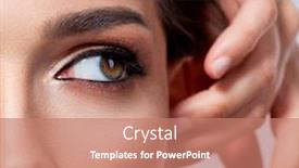  Presentation with girl model - Audience pleasing theme consisting of photo-of-closeup-of-stunning backdrop and a coral colored foreground