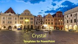  Presentation with czech republic - Amazing presentation theme having photo-of-completly-empty-town backdrop and a tawny brown colored foreground