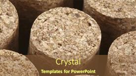  Presentation with photo - PPT theme having photo-of-corks-closeup background and a tawny brown colored foreground