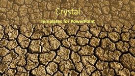  Presentation with cracked - Presentation theme having photo of cracked and dried soil under the sun background and a tawny brown colored foreground