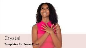  Presentation with photo - Presentation design featuring photo-of-cute-attractive-stylish background and a coral colored foreground