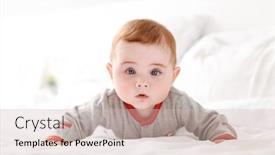  Presentation with cute baby - Colorful theme enhanced with photo-of-cute-little-baby backdrop and a soft green colored foreground