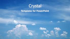  Presentation with deep blue - Slide deck having photo of deep blue sky as background background and a teal colored foreground