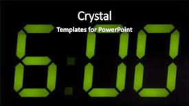 Presentation with clock - Presentation theme enhanced with photo of digital clock background and a  colored foreground