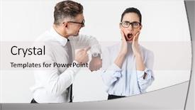  Presentation with angry - Beautiful slides featuring photo of displeased angry quarrel backdrop and a lemonade colored foreground