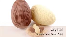  Presentation with family photo - Cool new theme with photo of easter egg family backdrop and a coral colored foreground