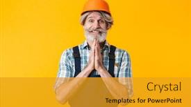  Presentation with hopeful - Beautiful slide deck featuring photo-of-emotional-elderly-grey backdrop and a gold colored foreground