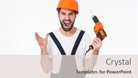  Presentation with rock wall - Beautiful slide deck featuring photo-of-emotional-young-man backdrop and a lemonade colored foreground