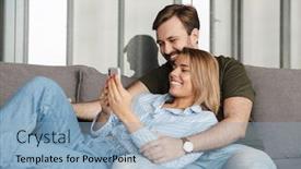  Presentation with mobile home - PPT layouts enhanced with photo-of-funny-beautiful-nice background and a light blue colored foreground