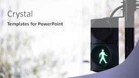  Presentation with green traffic light - Cool new presentation with photo-of-green-traffic-light backdrop and a white colored foreground