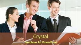  Presentation with secretary - Presentation consisting of photo of group of colleagues looking at business plan while secretary writing something in notebook background and a tawny brown colored foreground