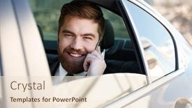  Presentation with car seat - Colorful PPT layouts enhanced with photo-of-happy-business-man backdrop and a lemonade colored foreground