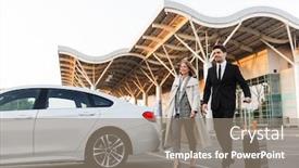  Presentation with formal - Colorful PPT theme enhanced with photo-of-happy-colleagues-man backdrop and a gray colored foreground