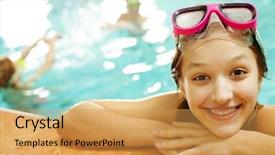  Presentation with photo - Slide deck consisting of photo of happy girl background and a yellow colored foreground