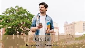  Presentation with photo - Cool new presentation with photo-of-happy-handsome-man backdrop and a  colored foreground