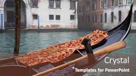  Presentation with venice - Presentation theme featuring photo-of-italy-venice-gondola background and a tawny brown colored foreground