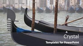  Presentation with venice - Beautiful slide set featuring photo-of-italy-venice-gondolas backdrop and a dark gray colored foreground