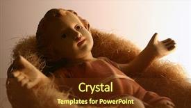  Presentation with baby jesus - PPT layouts with photo of jesus christ baby background and a tawny brown colored foreground
