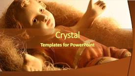  Presentation with baby jesus - Audience pleasing theme consisting of photo of jesus christ backdrop and a tawny brown colored foreground