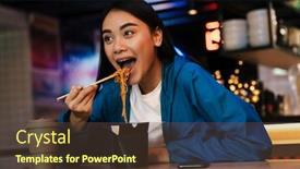  Presentation with joyful - Slides with photo-of-joyful-nice-asian background and a tawny brown colored foreground