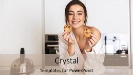  Presentation with arabian woman wearing hijab muslim - Theme having photo of joyous woman 30s background and a mint green colored foreground