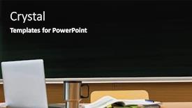  Presentation with professor - Amazing PPT layouts having photo-of-laptop-on-professor backdrop and a black colored foreground