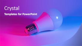  Presentation with blue neon - Beautiful slide deck featuring photo-of-light-bulb-led backdrop and a purple colored foreground