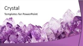  Presentation with crystal amethyst - Slide set having photo of lilac amethyst crystal background and a white colored foreground
