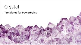 Presentation with crystal amethyst - Amazing presentation having photo of lilac amethyst crystal backdrop and a white colored foreground