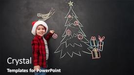  Presentation with child tree - Audience pleasing slides consisting of photo-of-little-cute-child backdrop and a dark gray colored foreground