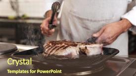  Presentation with grilling - Theme consisting of chiefs - photo of man chief background and a  colored foreground