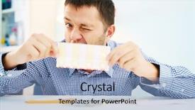  Presentation with lottery ticket - Audience pleasing slide deck consisting of photo of man with lottery backdrop and a teal colored foreground