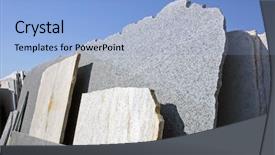  Presentation with marble - Slide set featuring photo of marbles store background and a light blue colored foreground