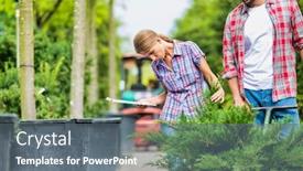  Presentation with report - Slide set enhanced with photo-of-mature-woman-examining background and a gray colored foreground
