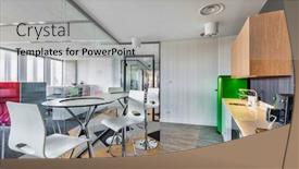  Presentation with pantry - Cool new theme with photo-of-modern-office-pantry backdrop and a light gray colored foreground