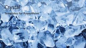  Presentation with ice - Audience pleasing slide set consisting of photo of natural ice cubes backdrop and a light blue colored foreground