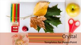  Presentation with gear - Audience pleasing PPT layouts consisting of photo of office and student gear over white background backdrop and a coral colored foreground