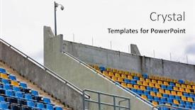  Presentation with olympic - Amazing slide set having photo-of-olympic-stadium-seats backdrop and a white colored foreground