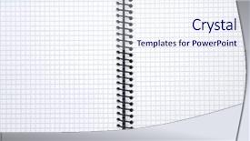 Presentation with notebook page - PPT layouts consisting of photo of one notebook background and a sky blue colored foreground