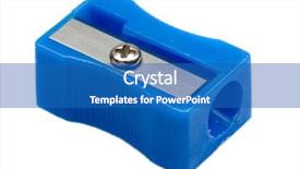  Presentation with isolated paw prints over white - Theme with photo of one pencil-sharpener background and a teal colored foreground