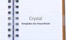  Presentation with notebook paper - Amazing slides having photo of orange notebook blank paper backdrop and a sky blue colored foreground