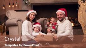  Presentation with deer - Amazing theme having photo-of-parents-in-santa backdrop and a red colored foreground