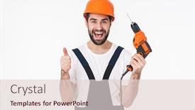  Presentation with photo - Audience pleasing PPT theme consisting of photo-of-positive-emotional-young backdrop and a lemonade colored foreground