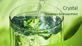  Presentation with pure water - Beautiful presentation featuring photo of pouring pure water backdrop and a mint green colored foreground
