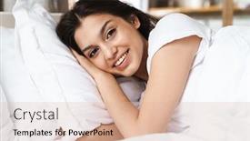  Presentation with basic - Presentation having photo-of-pretty-brunette-woman background and a lemonade colored foreground