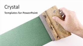  Presentation with flower corner - Cool new presentation theme with photo of printmaking from corner backdrop and a  colored foreground