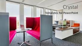  Presentation with modern - Amazing slide set having photo-of-private-modern-office backdrop and a light gray colored foreground