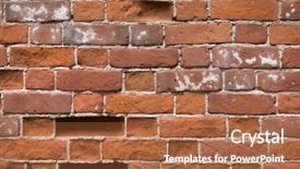  Presentation with vintage interior brick wall - Audience pleasing slide set consisting of photo of red brick wall backdrop and a  colored foreground