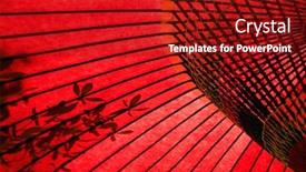  Presentation with umbrella - Colorful presentation enhanced with photo-of-red-japanese-parasol backdrop and a crimson colored foreground